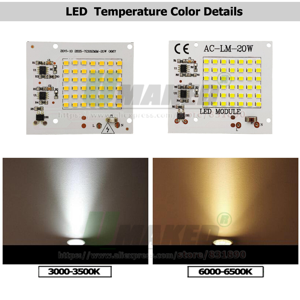 AC220V LED PCB 10W 20W 30W 50W - Flood Tray Table incelemesi ve fiyatı