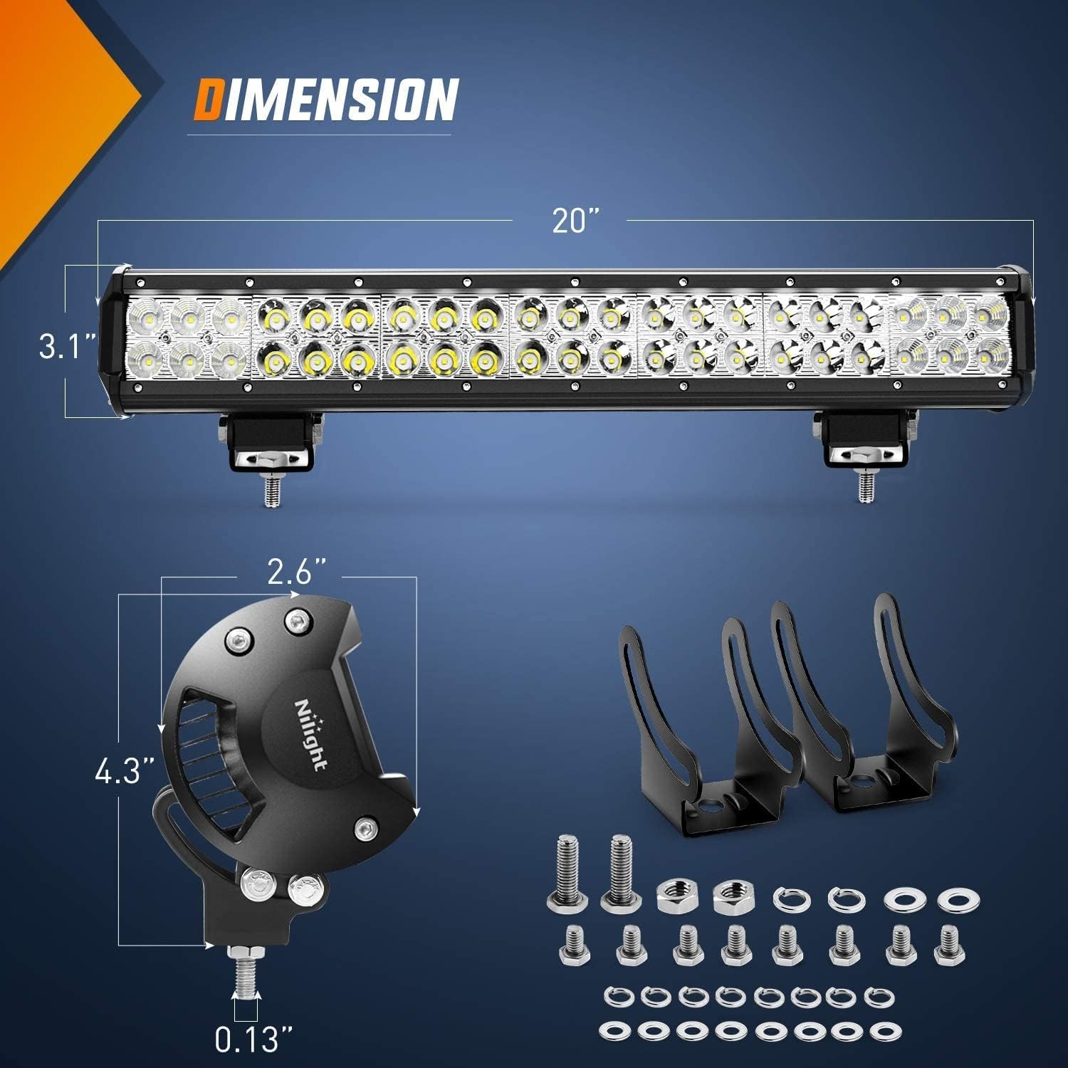 Nilight 20 İnç 126W LED Işık B - Flood Tray Table incelemesi ve fiyatı